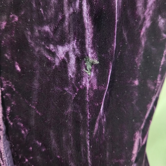 Watters and Watters Vintage 80s Luxurious Crushed Purple Velvet Pantsuit Set - Picture 13 of 14